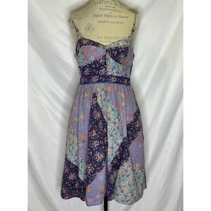 Anthropologie Maeve Dress Floral Patchwork Boho